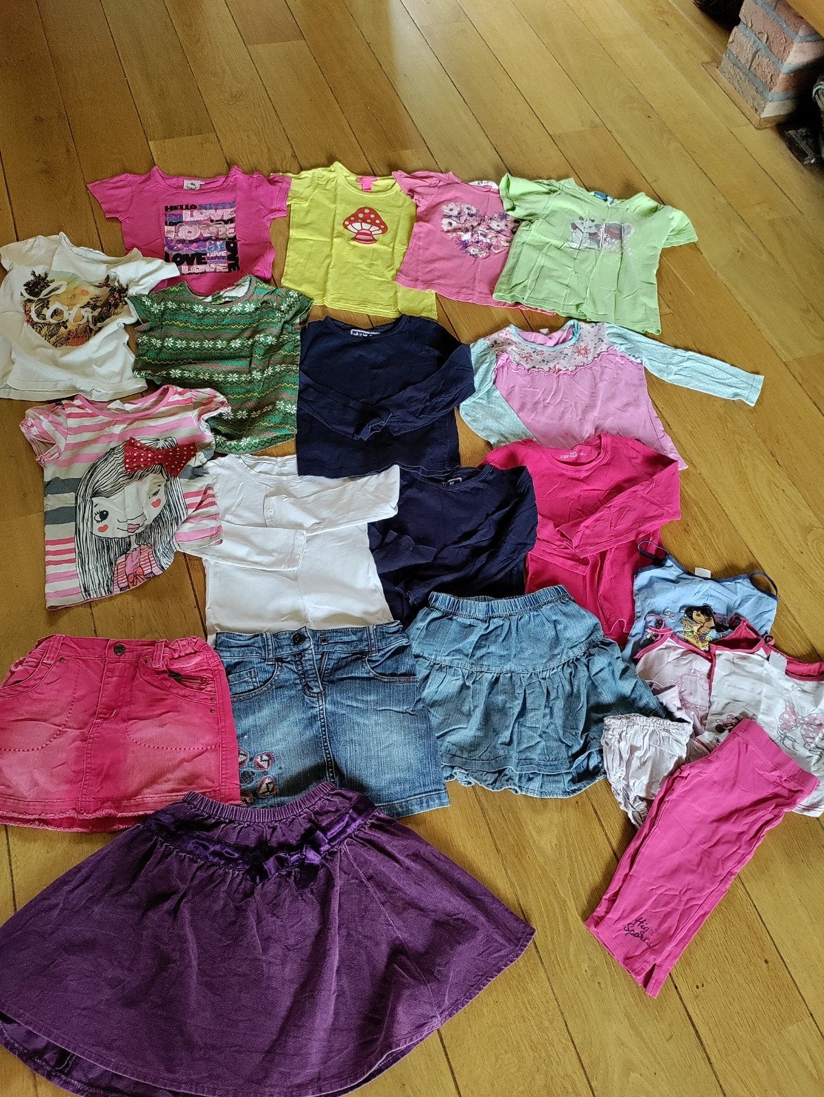 Meisje kledingpakket maat 116 - 21 stuks (Hema, H&M, Disney), Ophalen of Verzenden