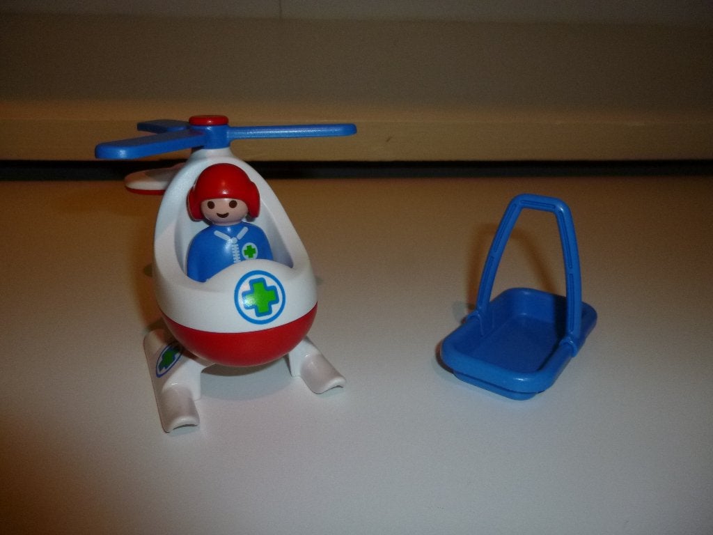 Playmobil 123 helicopter, Ophalen of Verzenden, Zo goed als nieuw, Complete set, Voertuig