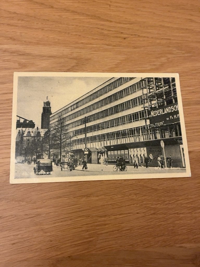 Rotterdam Nieuwe Beurs 1943 – oorlogskaart suiker voor zeep, Verzamelen, Verzenden, 1940 tot 1960, Gelopen, Zuid-Holland