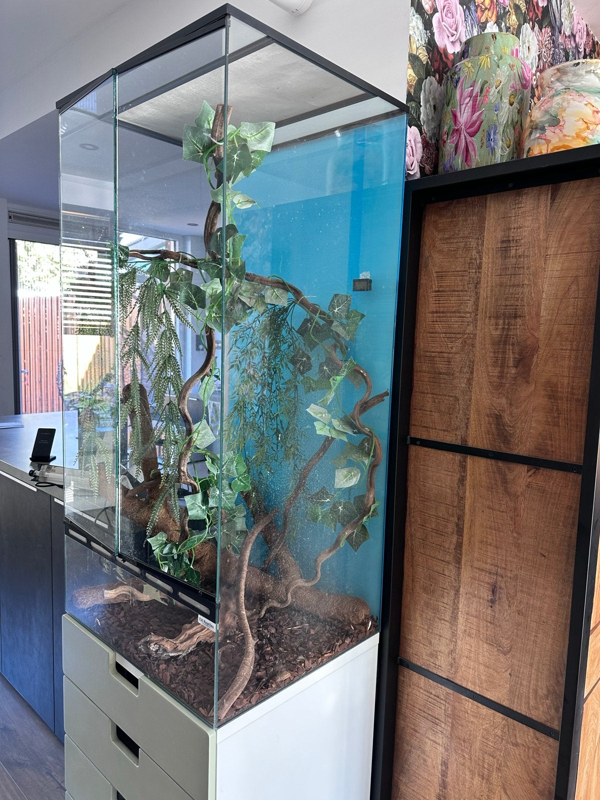 Hoog terrarium van 120x60x40, Ophalen of Verzenden, Gebruikt, Terrarium of Paludarium