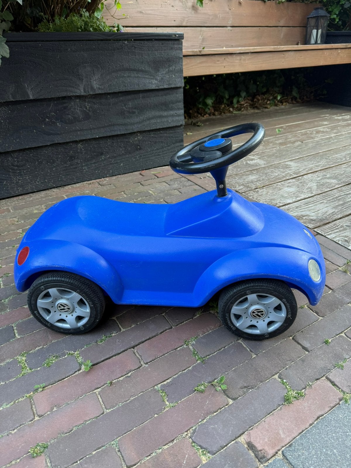 Blauwe vw loopauto, Kinderen en Baby's, Speelgoed | Buiten | Voertuigen en Loopfietsen, Ophalen, Gebruikt, Loopvoertuig