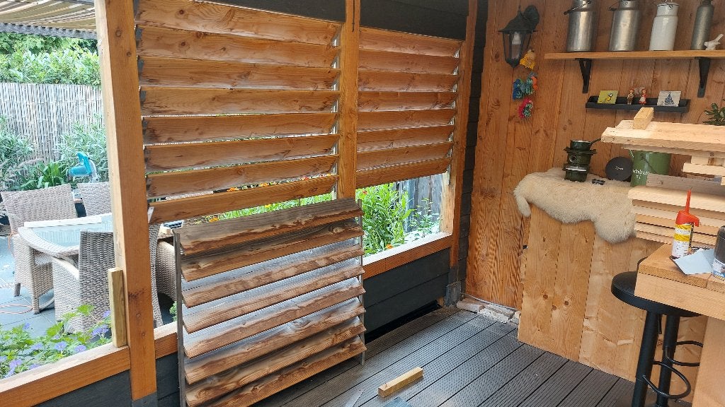 Houten shutters 6 stuks, Ophalen, Gebruikt
