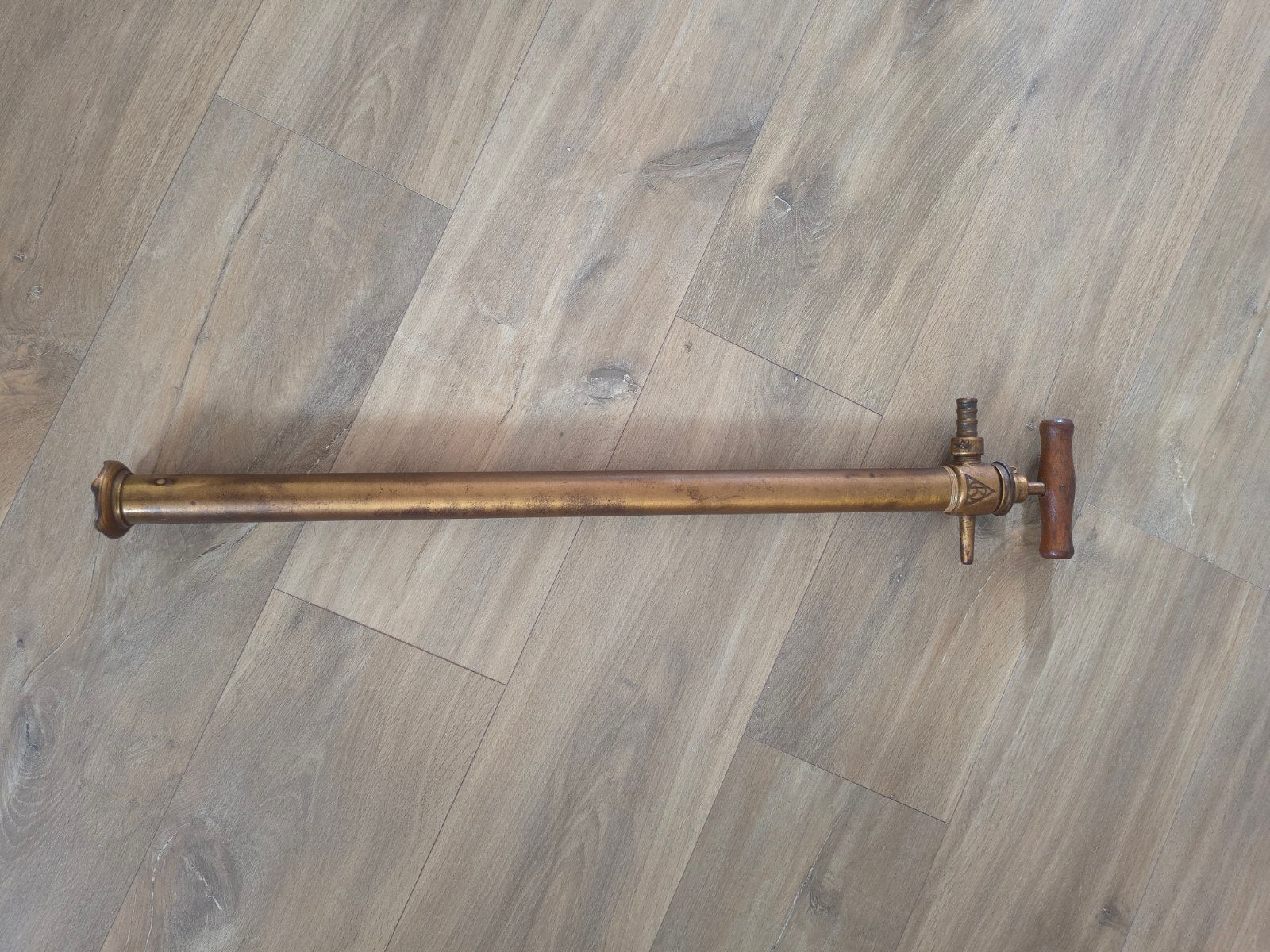 Antieke koperen biertap / pomp, Antiek en Kunst, Ophalen