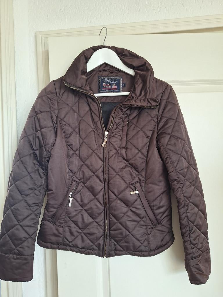 River Woods Gewatteerde Jas Bruin Maat S, Kleding | Dames, Bruin, River Woods, Ophalen of Verzenden, Maat 36 (S)