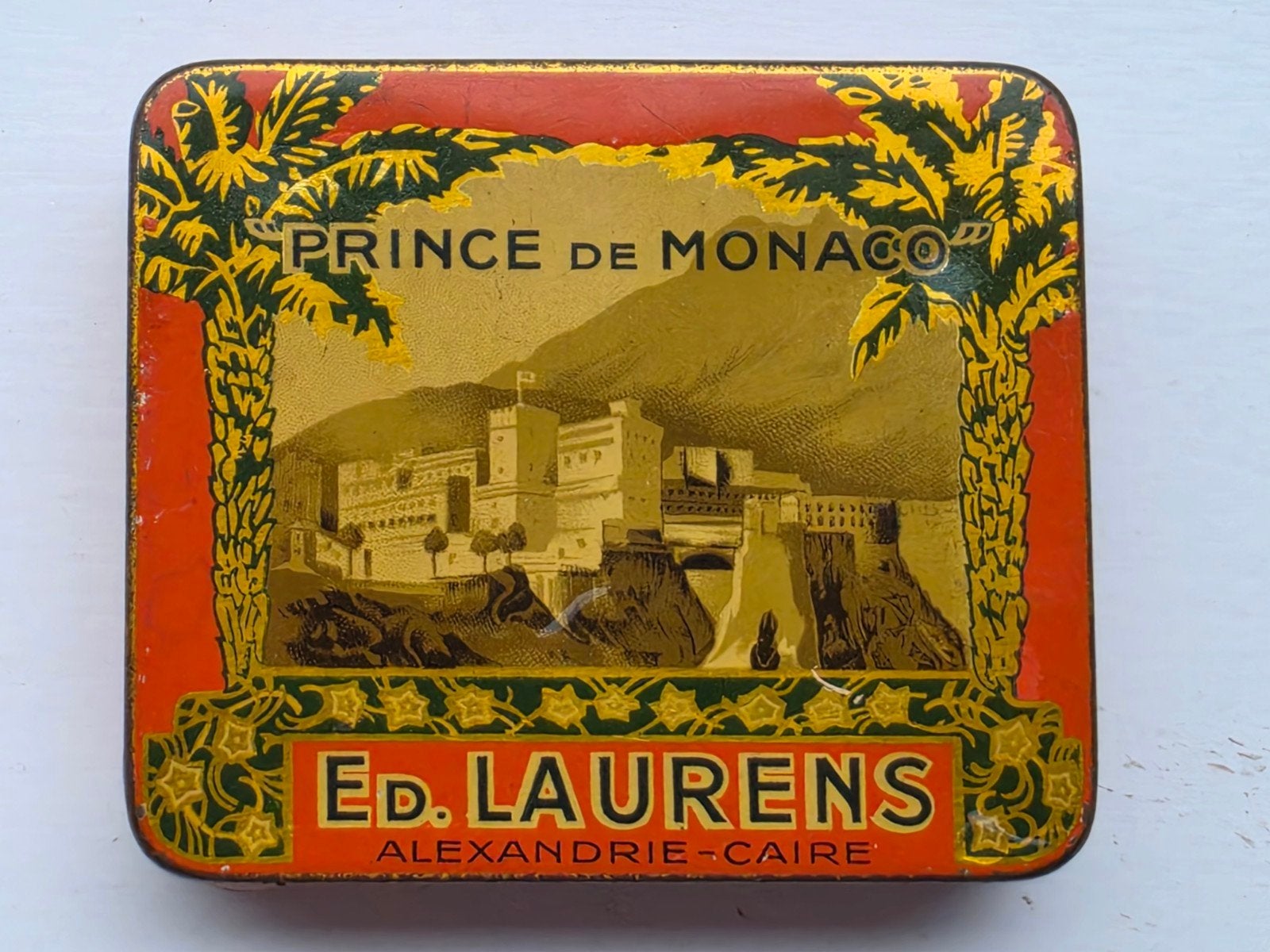 Prince de Monaco 20 Cigarettes blikje Ed Laurens Cairo Egypt, Verzamelen, Ophalen of Verzenden, Gebruikt, Overige