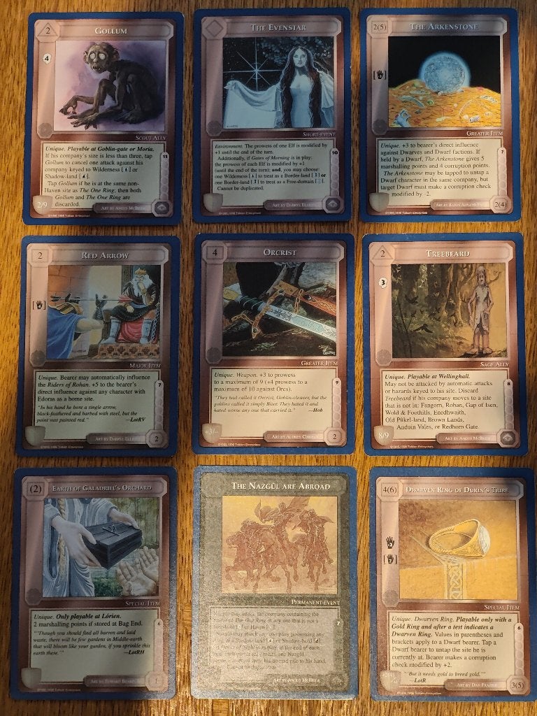 Middle-earth CCG LOTR vintage kaarten, Ophalen of Verzenden, Gebruikt, Meerdere kaarten