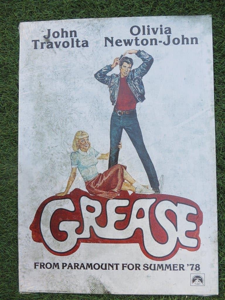 wandbord  film grease   1978, Verzamelen, Ophalen of Verzenden, Nieuw, Poster