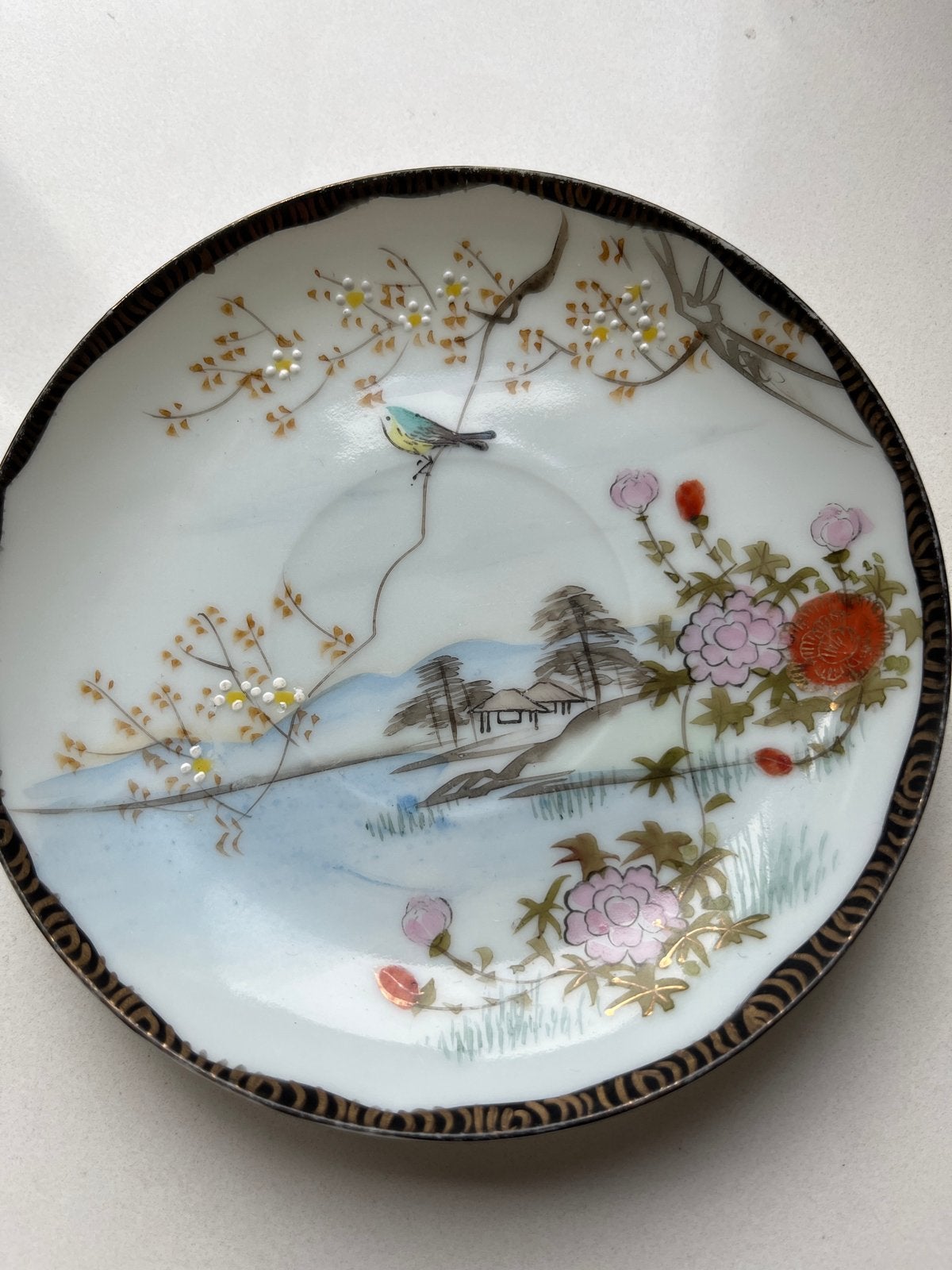 Matzukaze Japans Eierschaal Porselein Kop en Schotel Jaren ', Antiek en Kunst, Ophalen of Verzenden