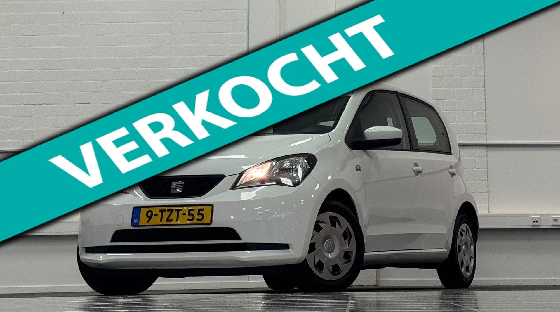 Seat Mii 1.0i Style Airco 2e Eigenaar Navigatie 5-drs Garant, Voorwielaandrijving, Euro 5, Stof, Gebruikt