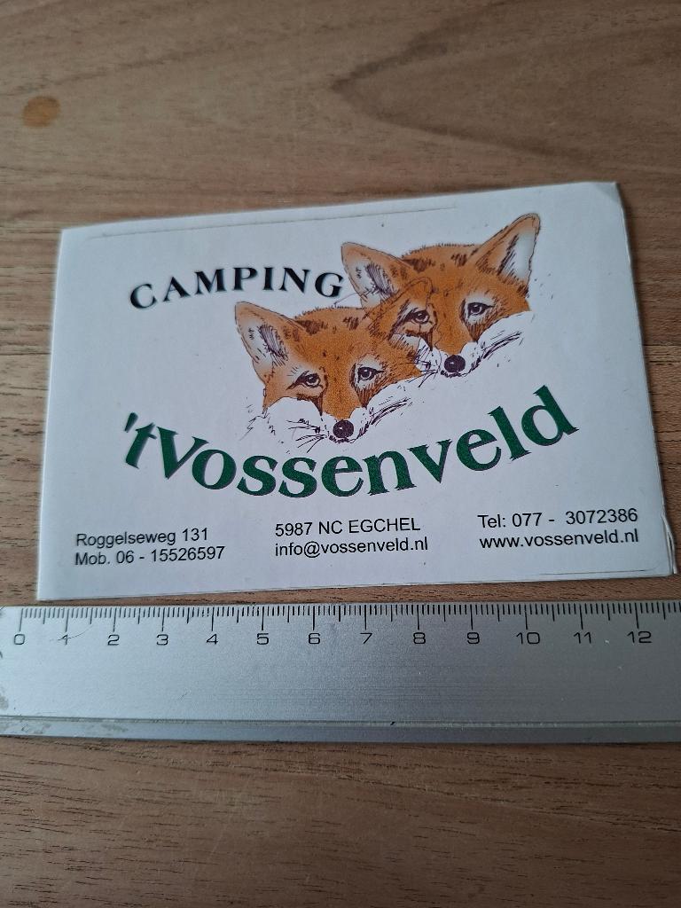 Sticker Egchel camping, Ophalen of Verzenden, Zo goed als nieuw, Overige typen