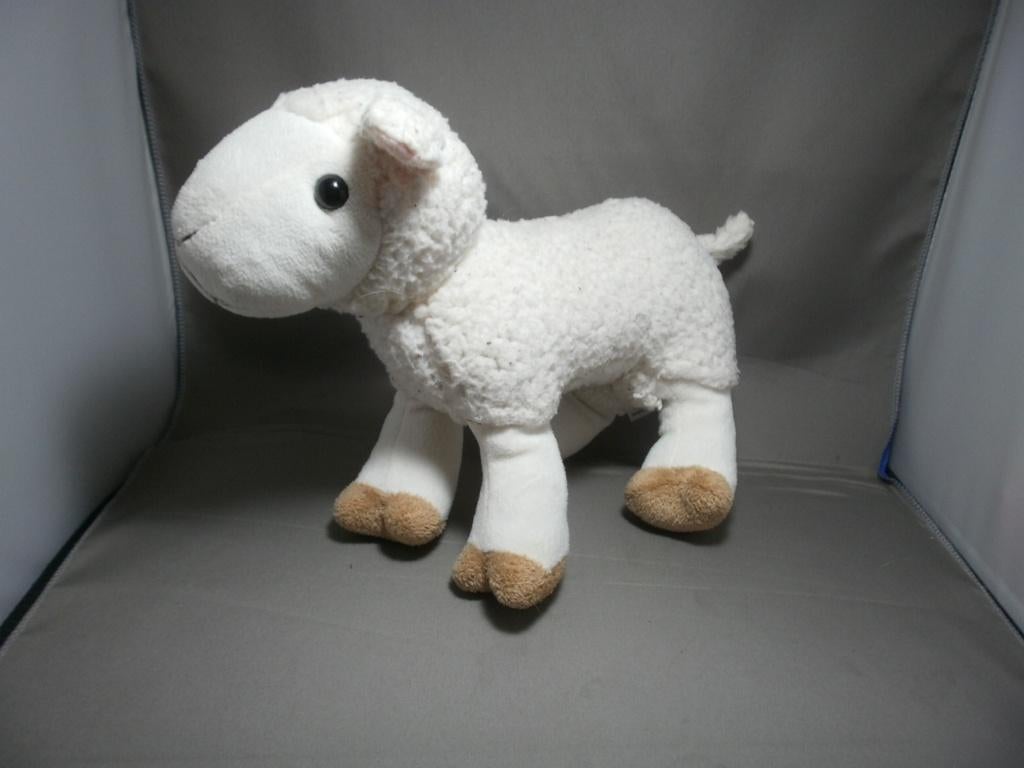 Edison Albert Heijn schaap wit wollig met velours poten en, Overige typen, Ophalen of Verzenden, Zo goed als nieuw, Wasbaar