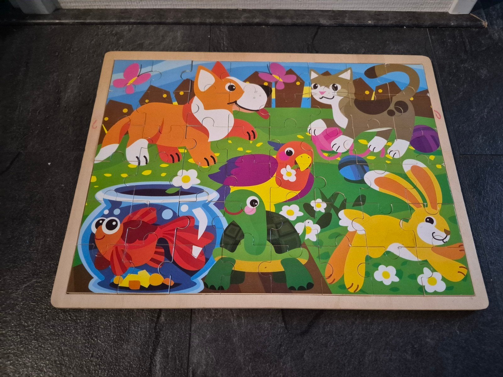 Leuke houten dierenpuzzel voor kinderen, 2 tot 4 jaar, Gebruikt, 10 tot 50 stukjes, Ophalen of Verzenden