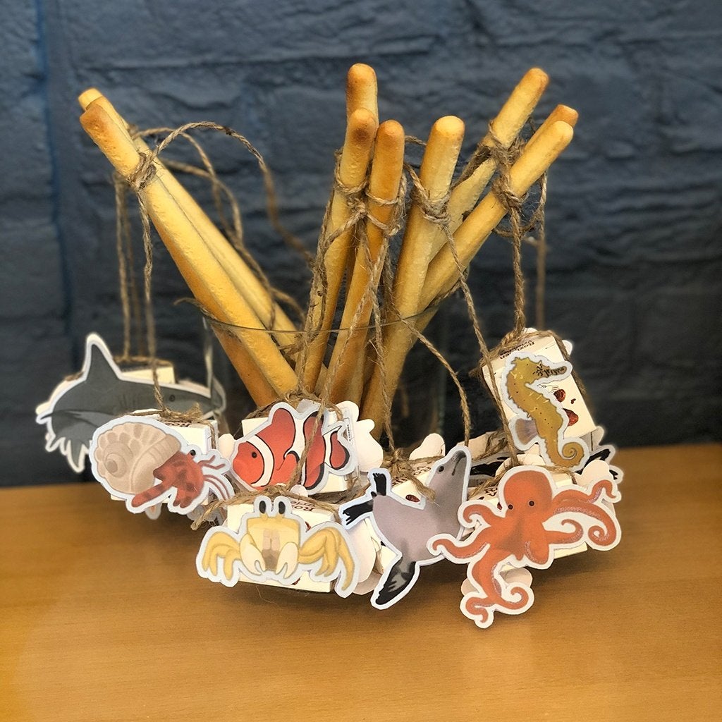 Vishengel traktatie met zeedieren – Traktatie printable, Kinderen en Baby's, Verzenden, Nieuw