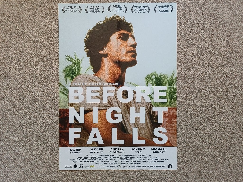 BEFORE   NIGHT   FALLS      filmposter., Verzamelen, Rechthoekig Staand, Verzenden, Nieuw, A1 t/m A3
