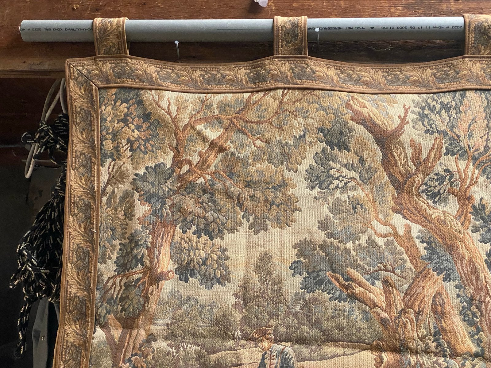 Twee Prachtige Vintage Gobelin Wandkleden - Jacht & Verdure, Antiek en Kunst, Antiek | Kleden en Textiel, Ophalen of Verzenden