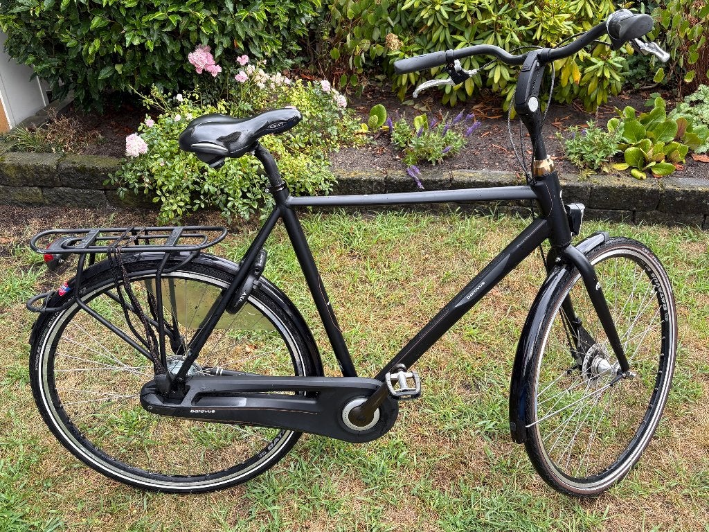 Batavus Wayz zwart anthrasiet herenfiets framemaat 61, Fietsen en Brommers, Ophalen, Gebruikt, Versnellingen, Batavus