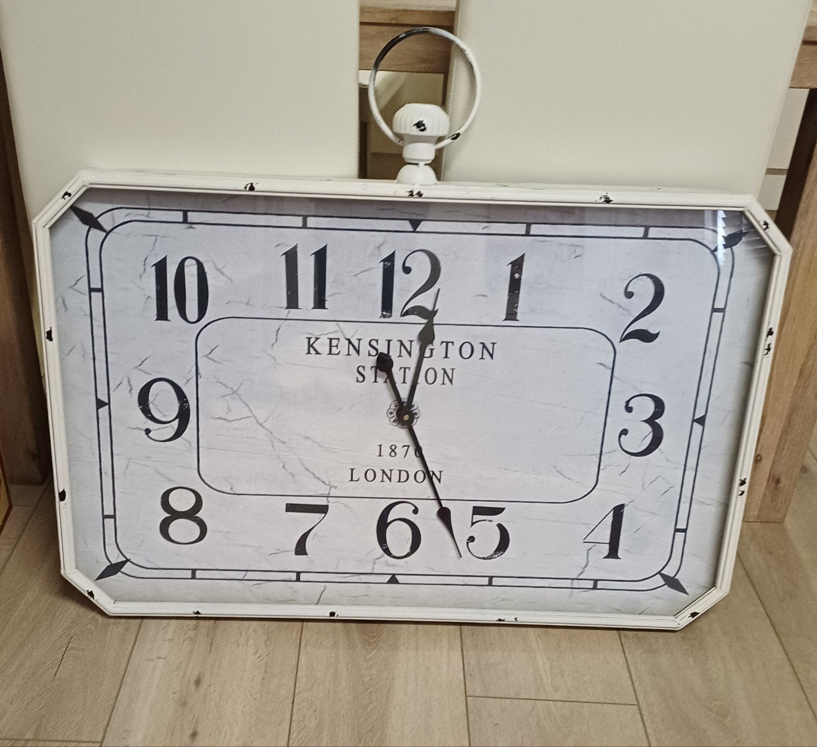Prachtige Grote vintage kensington wandklok/stationsklok, Huis en Inrichting, Woonaccessoires | Klokken, Ophalen of Verzenden