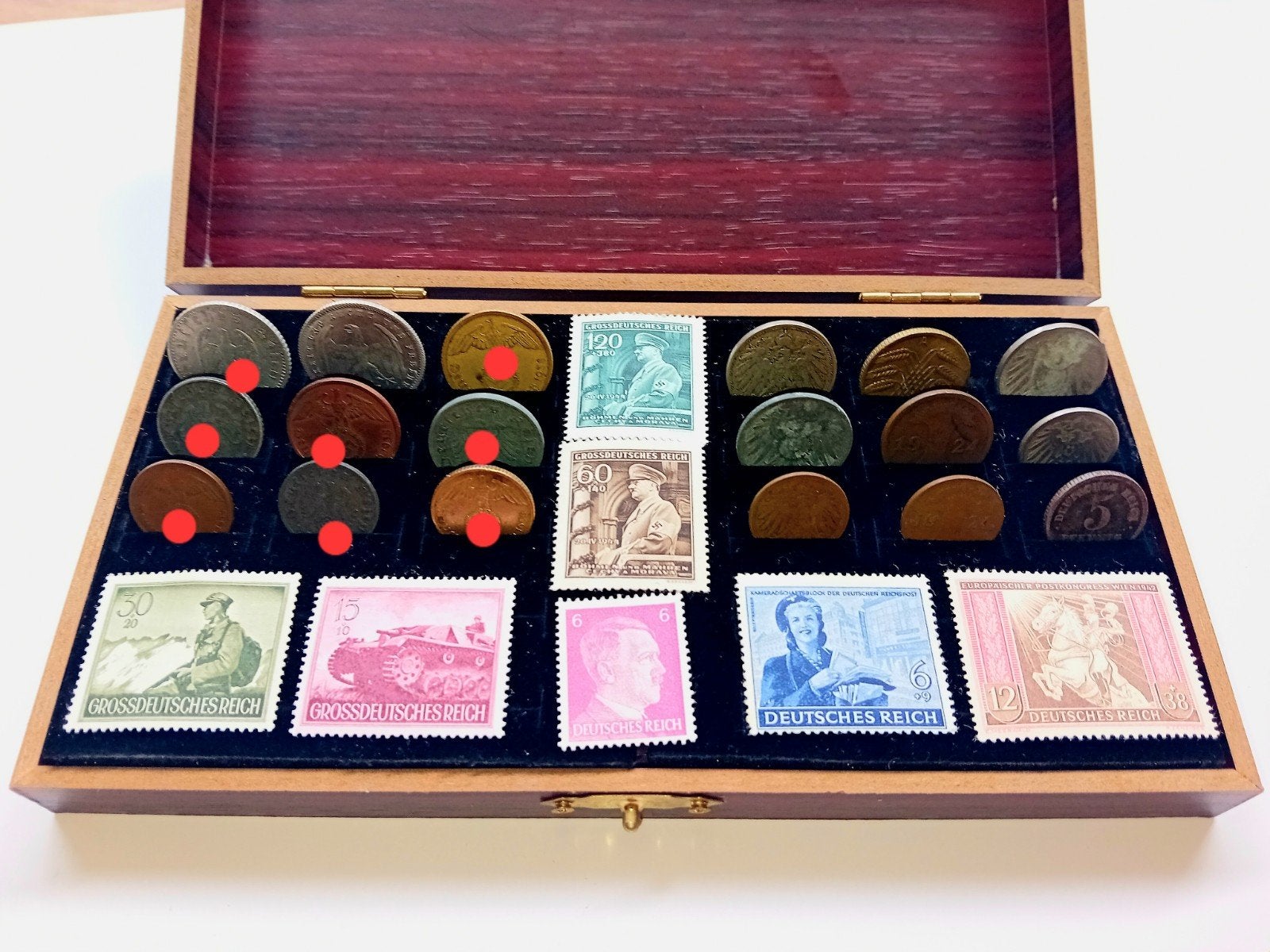 WO2 & WO1 Mooie Uitgebreide Reeks Reichspfennig & Zegels, Verzamelen, Ophalen of Verzenden, Landmacht, Duitsland, Hulzen of Bodemvondsten