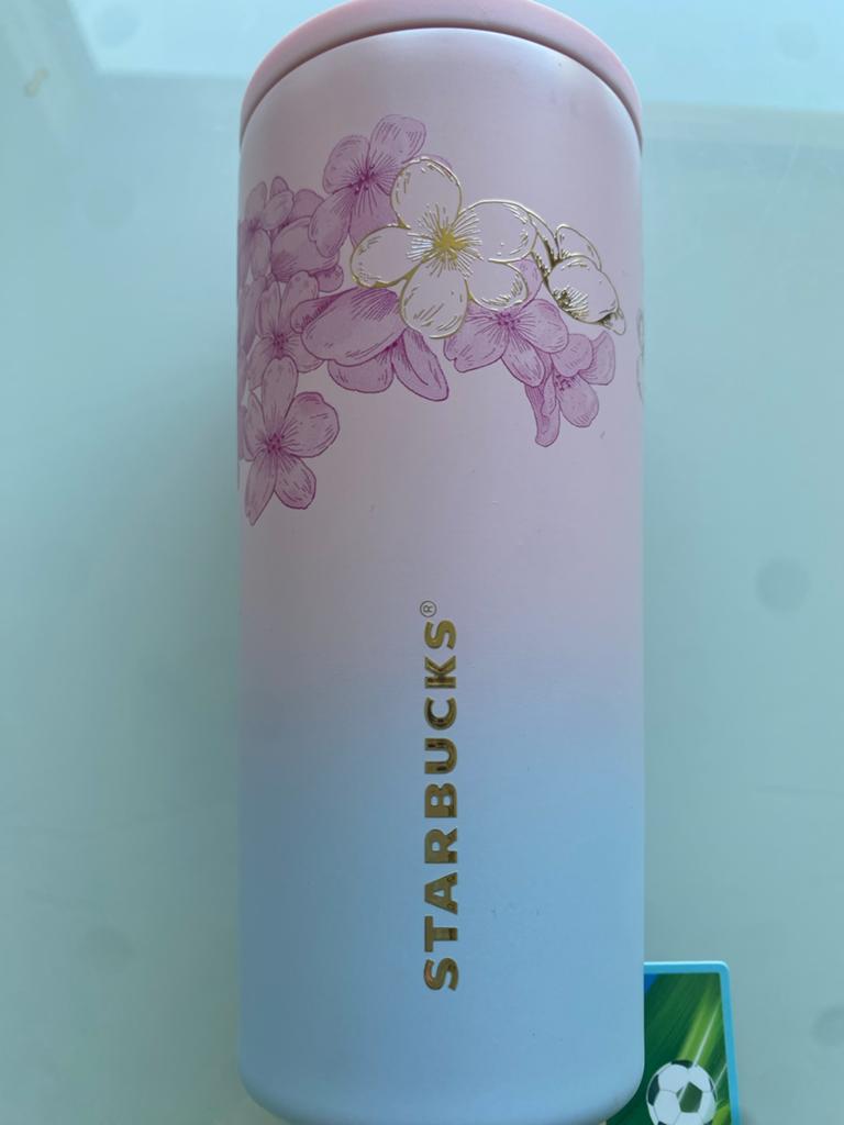 Starbucks Sakura Thermosfles met Bearista sleutelhanger, Overige typen, Ophalen of Verzenden, Zo goed als nieuw, Roze