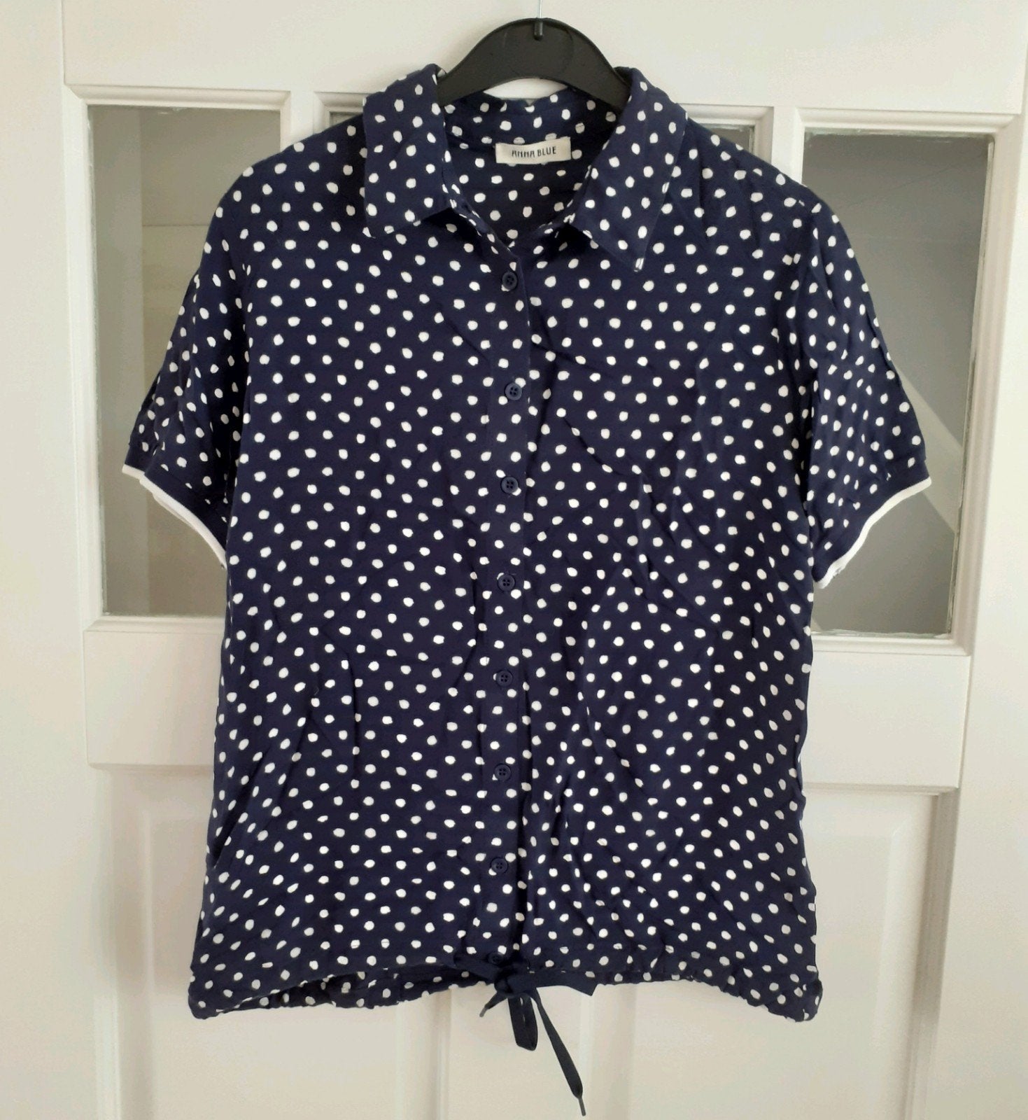 Anna Blue blouse met korte mouw maat S, Maat 38/40 (M), Anna van Toor, Blauw, Ophalen of Verzenden