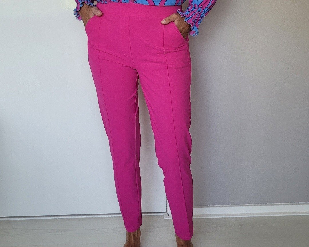 Studio Anneloes Bonded broek S Dikke Travelstof Fuchsia roze, Studio Anneloes, Verzenden, Zo goed als nieuw, Roze