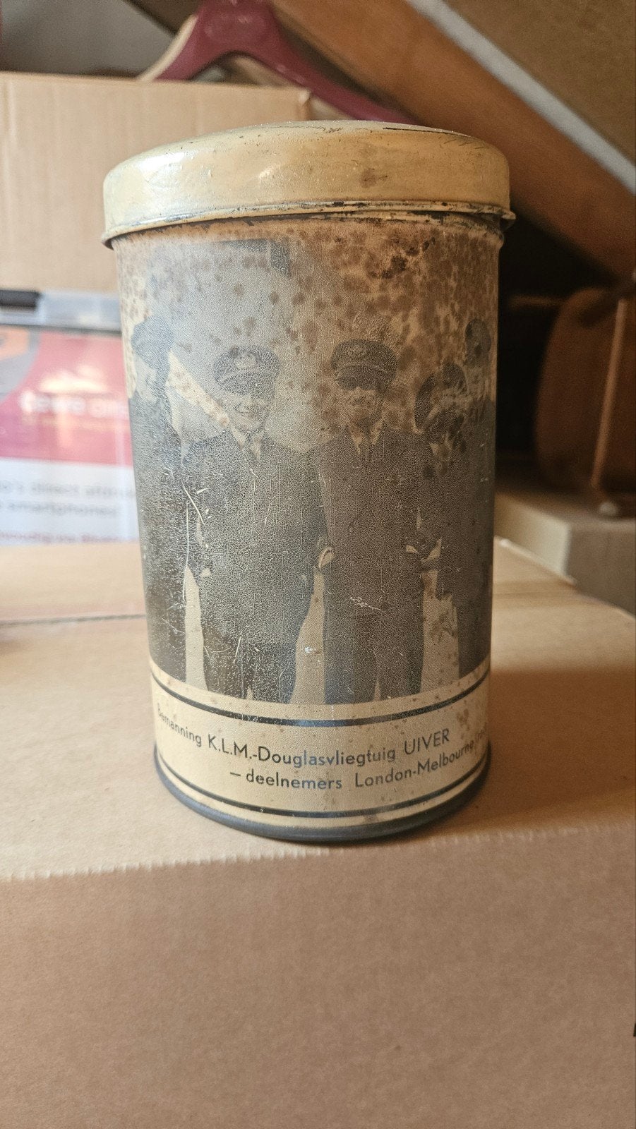 Vintage KLM Douglas vliegtuig Uiver blik, Ophalen of Verzenden