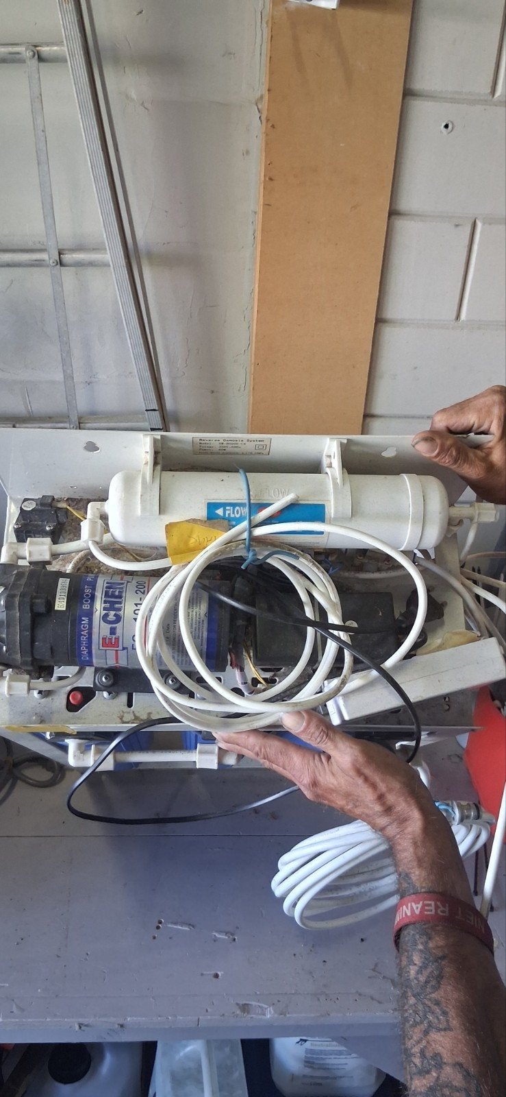 Osmose Waterzuiveringssysteem - NW-RO200-C4, Ophalen, Gebruikt, Elektrische waterontharder