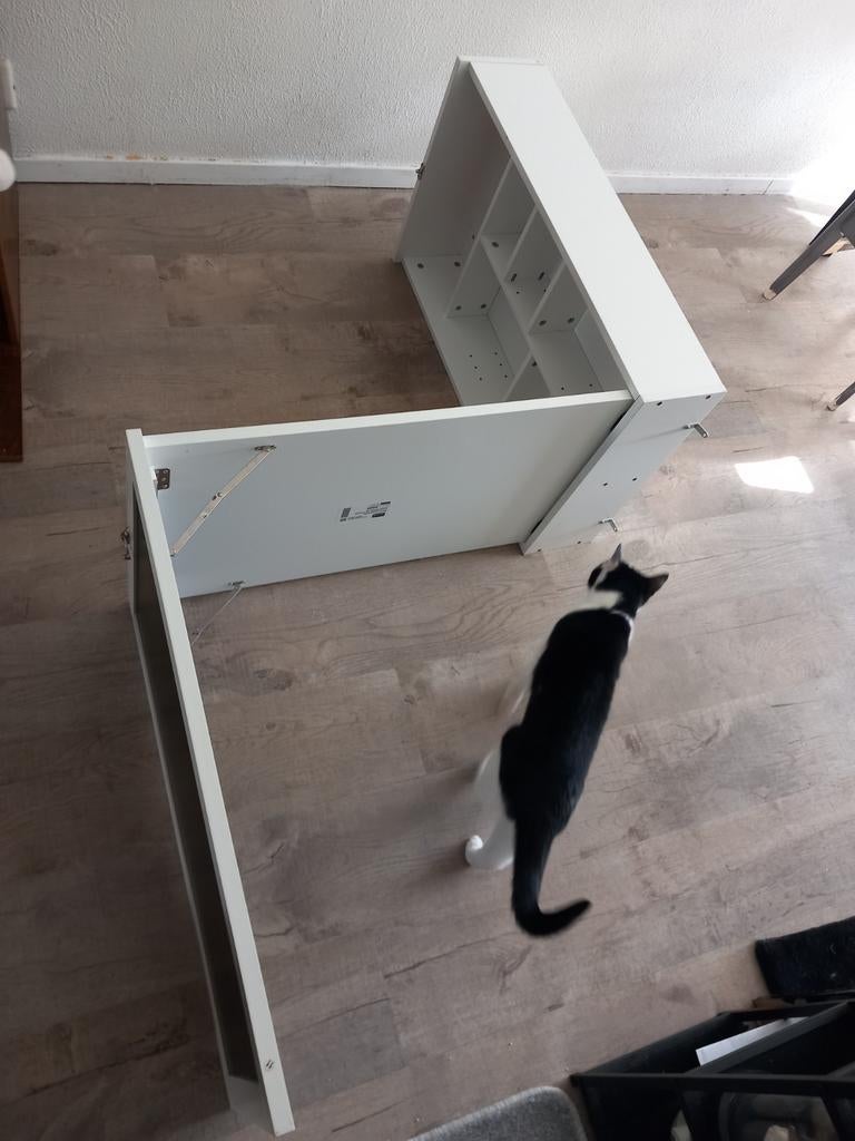Wand bureau, kaptafel, knutseltafel, ideaal kleine ruimtes, Ophalen, Demontabel, Spaanplaat of MDF, 93 cm
