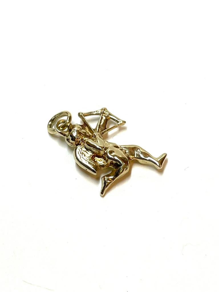14k gouden boogschutter hanger, Overige voorstellingen, -, -, Ophalen of Verzenden