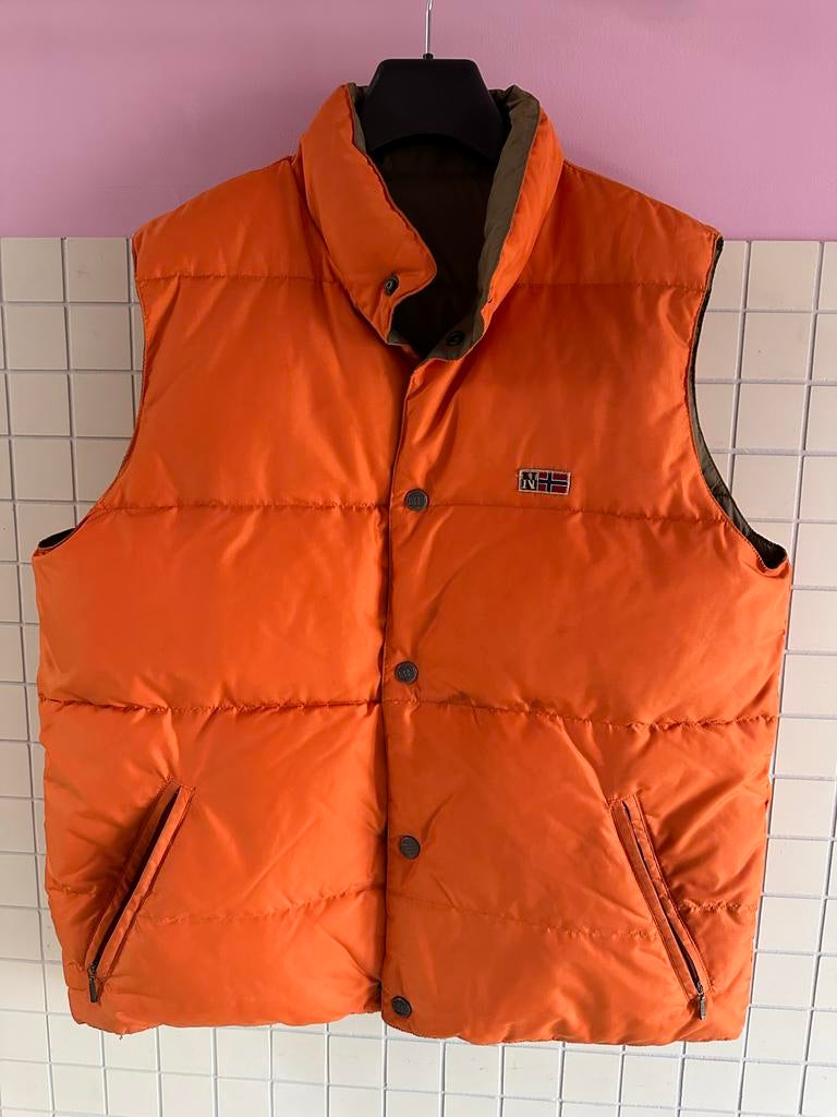 Napapijri Bodywarmer, bijna nieuw S, Ophalen of Verzenden, Zo goed als nieuw, Maat 46 (S) of kleiner, Oranje