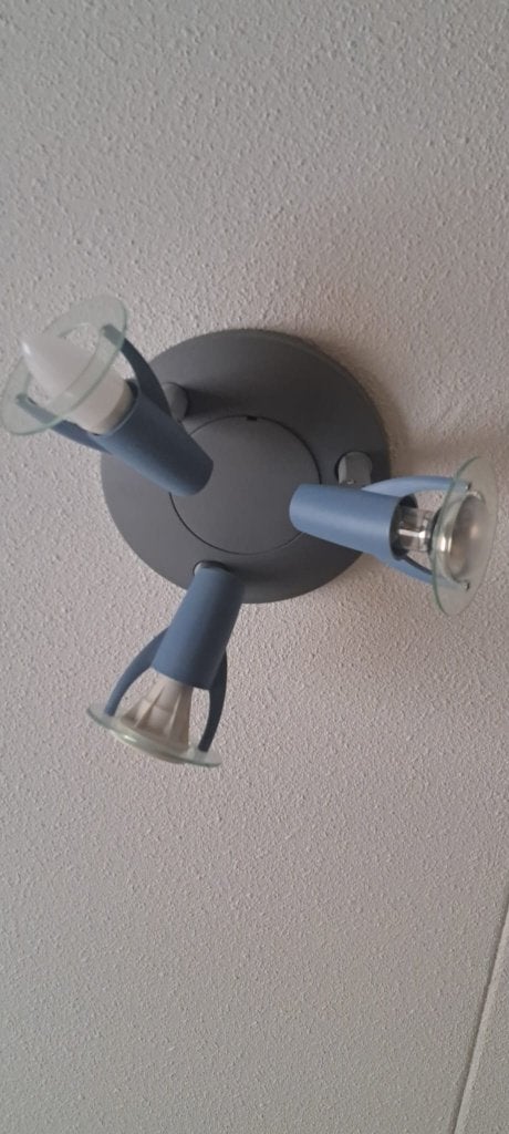 Plafondlamp met 3 draaibare spots, Ophalen, Kunststof, Opbouwspot, Overige merken