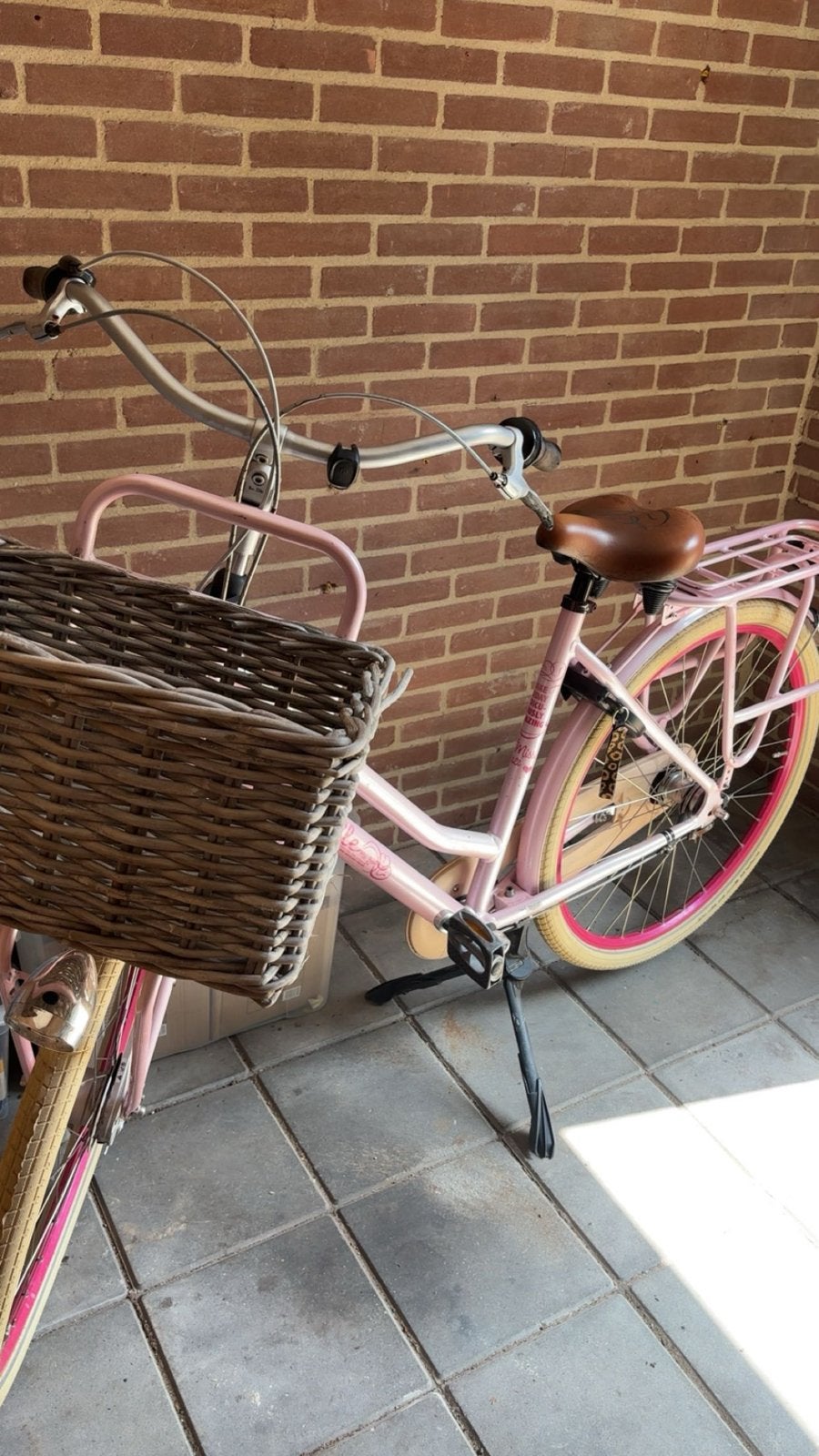 Gazelle Damesfiets - Roze met mand, Ophalen, Velgrem, 50 tot 53 cm, Gazelle