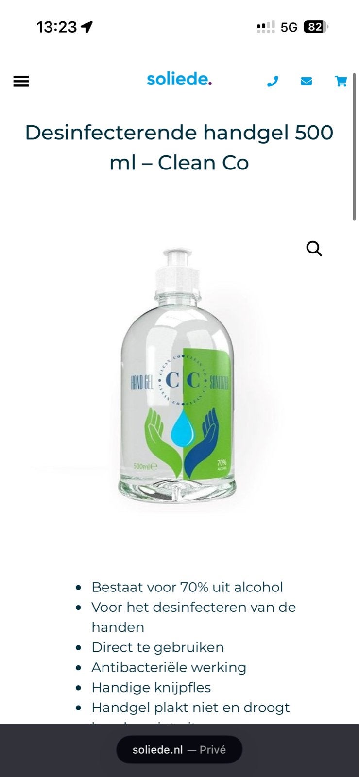 Partij 40pallets! Desinfecterende handgel 1l fles - Clean Co, Ophalen of Verzenden