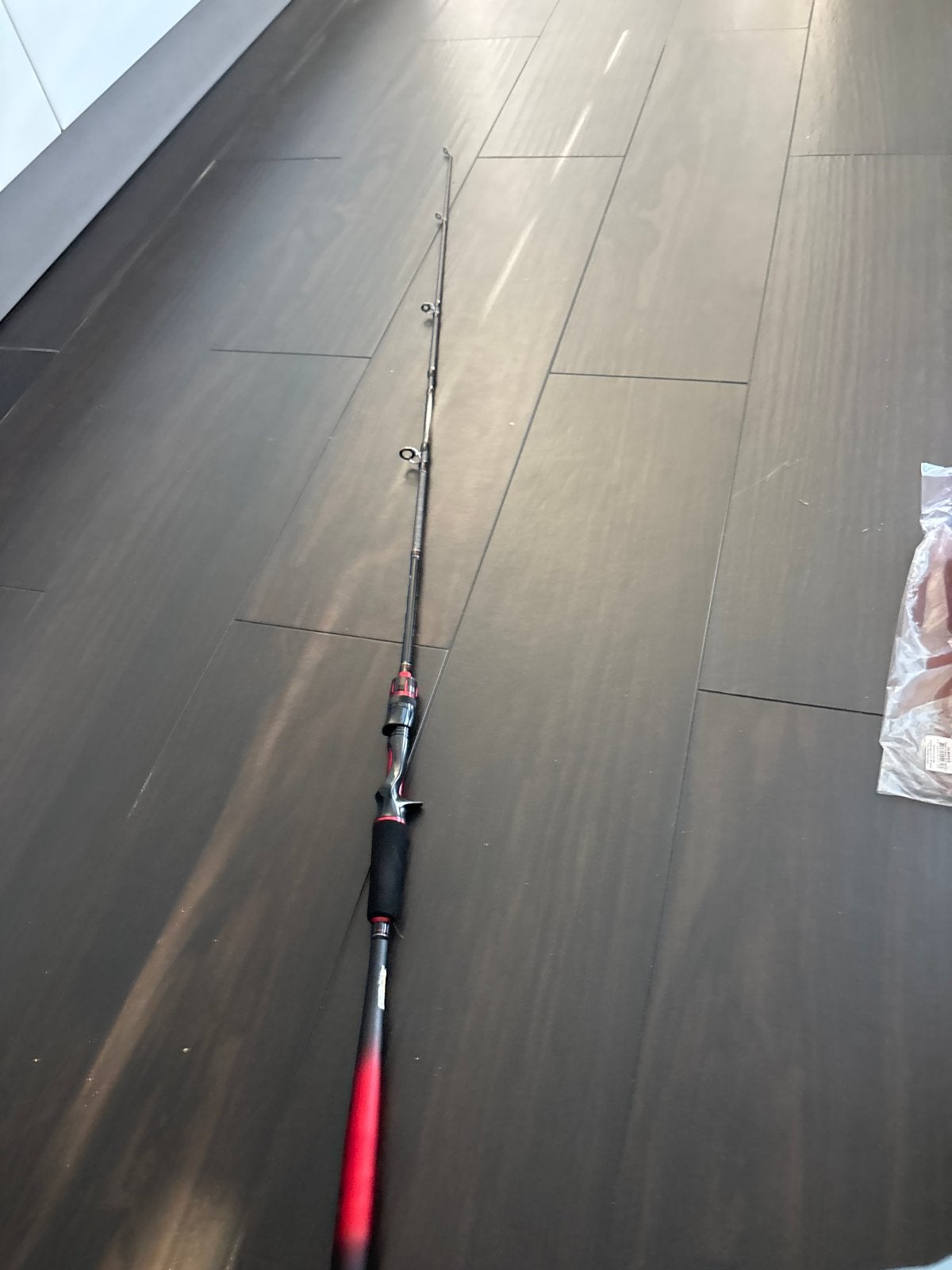 Hengel met reel, dop van de top ontbreekt, Ophalen of Verzenden, Gebruikt, Werphengel