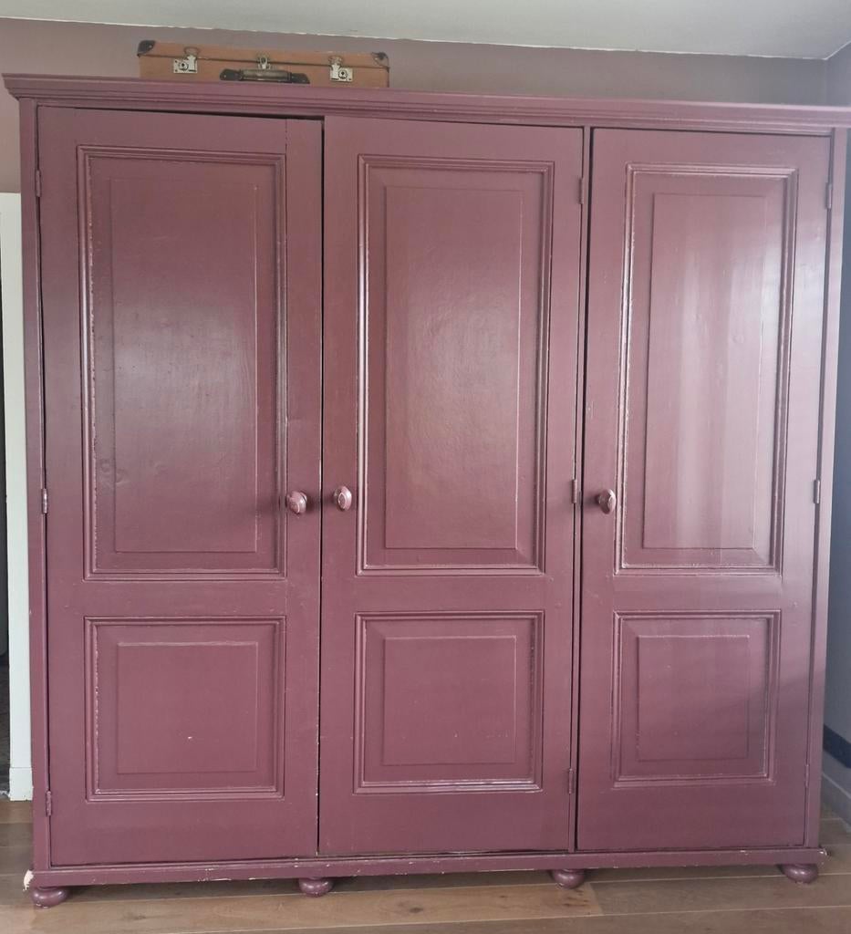 Meubelmakerskast kleur Merlot Mania met oude deuren, Ophalen, Gebruikt, 200 cm of meer, 150 tot 200 cm