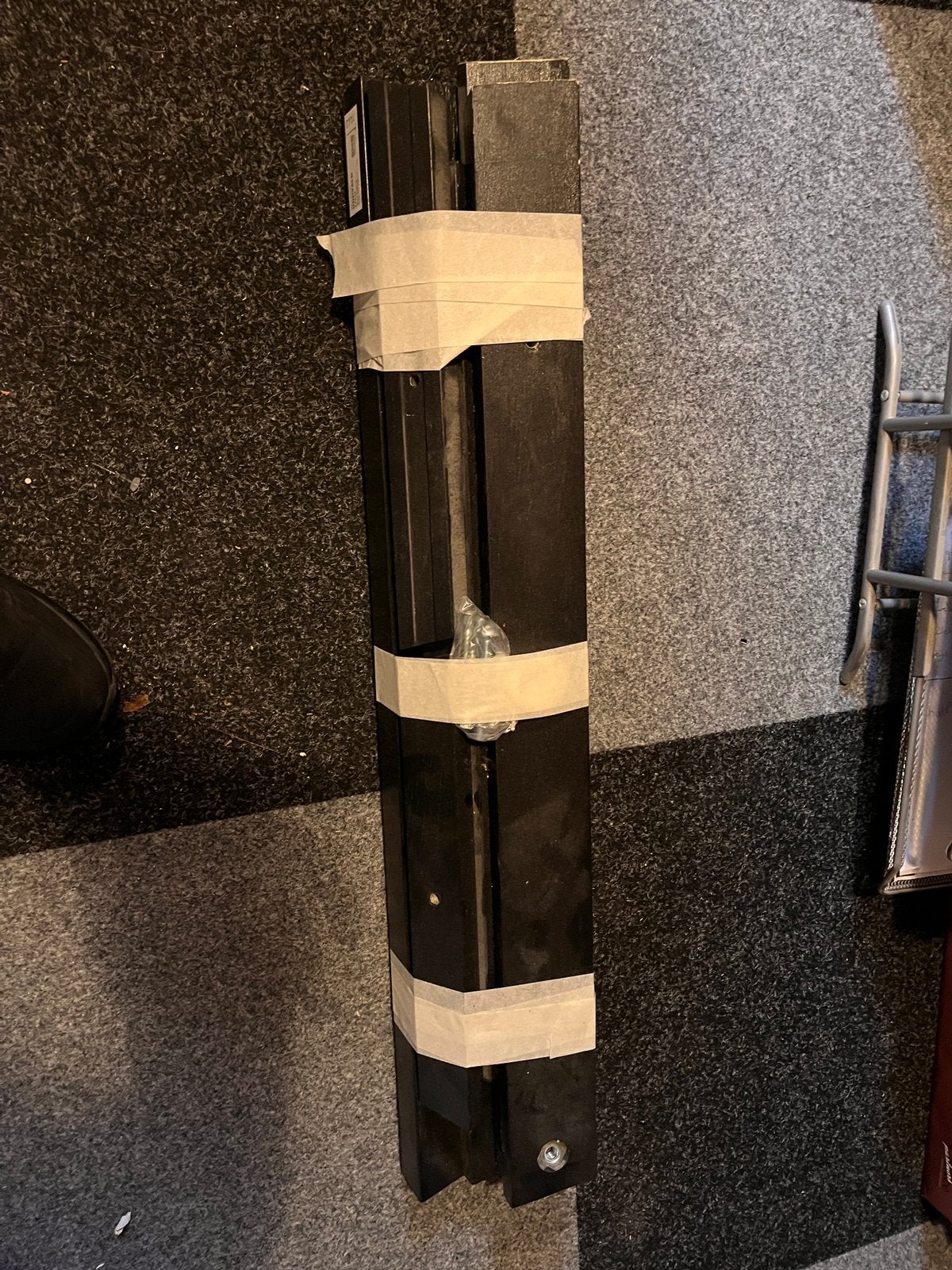 Zwarte Oddvard schraag IKEA, Huis en Inrichting, Ophalen, Tafelpoot, Gebruikt, 50 tot 100 cm