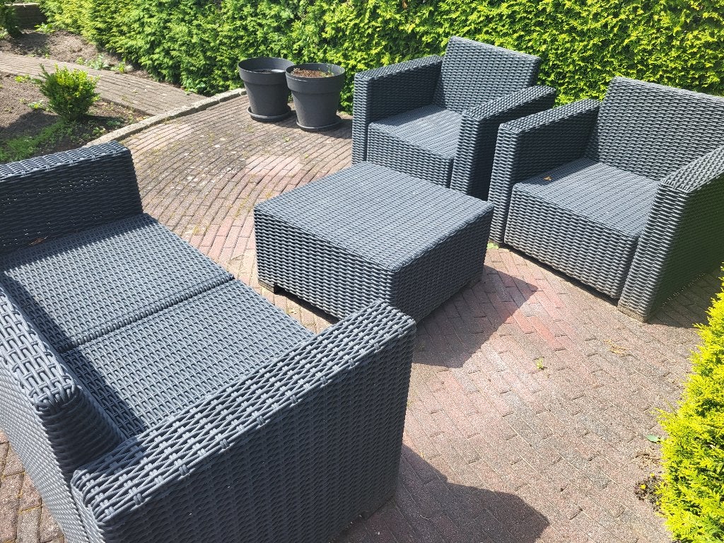 Tuinset 4 persoons, Ophalen, 4 zitplaatsen, Kunststof, Loungeset