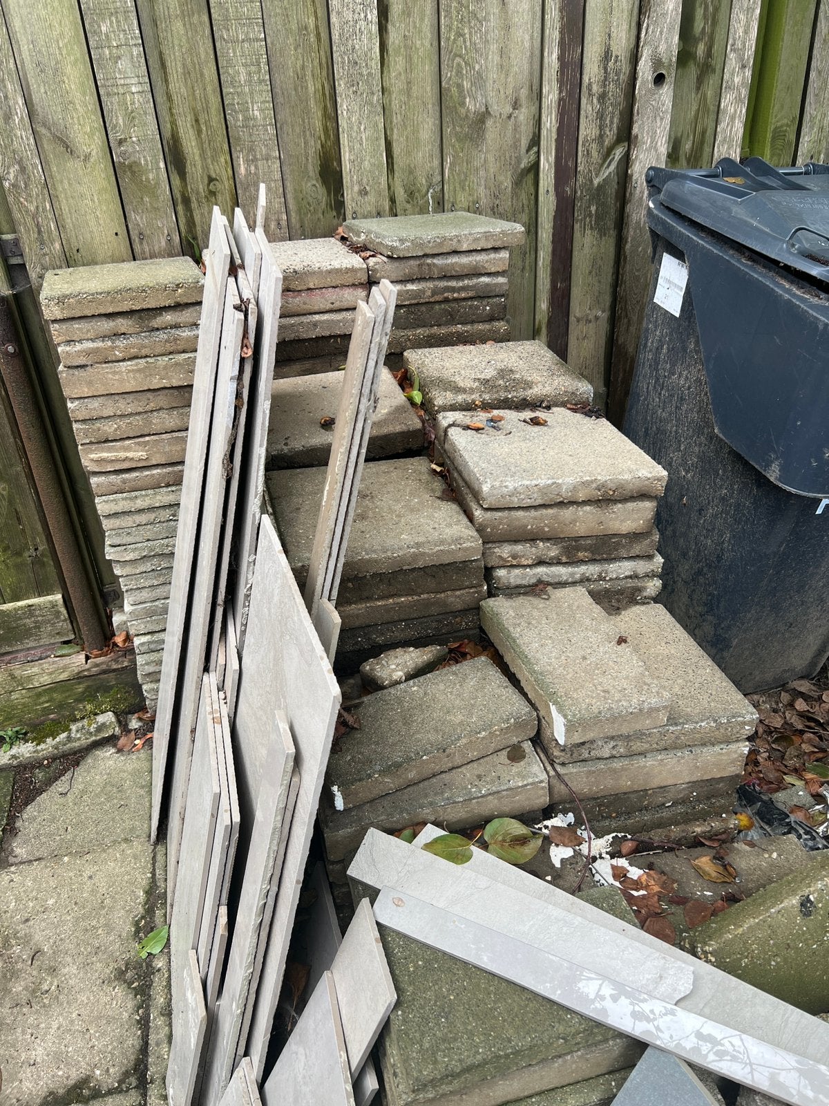 gratis tuintegels en dakpannen, Tuin en Terras, Ophalen, Zo goed als nieuw, Hout