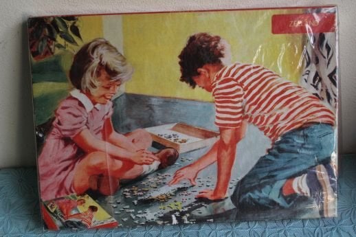 Vintage Legpuzzel: Kaart van Zeeland, Ophalen of Verzenden, Minder dan 500 stukjes, Gebruikt, Legpuzzel