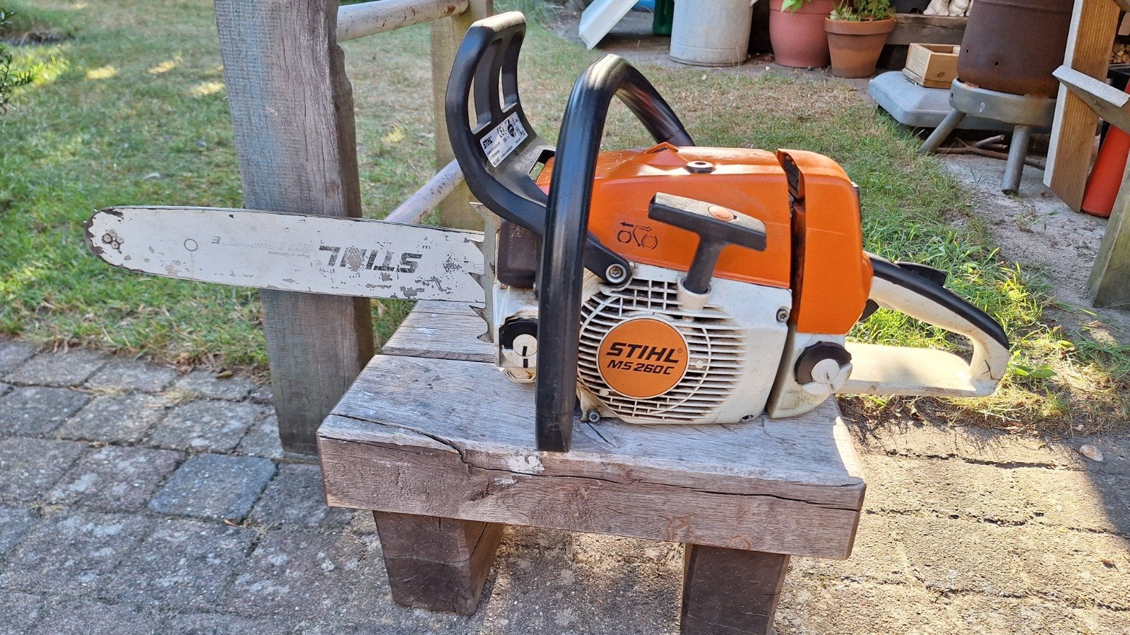 Stihl ms 260 c, Ophalen
