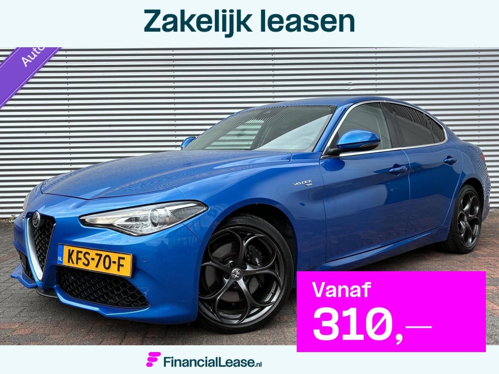 Alfa Romeo Giulia 2.0 Veloce 4 W Drive 280 Pk Automaat 2017, Euro 6, 4 cilinders, Met garantie (alle), Blauw