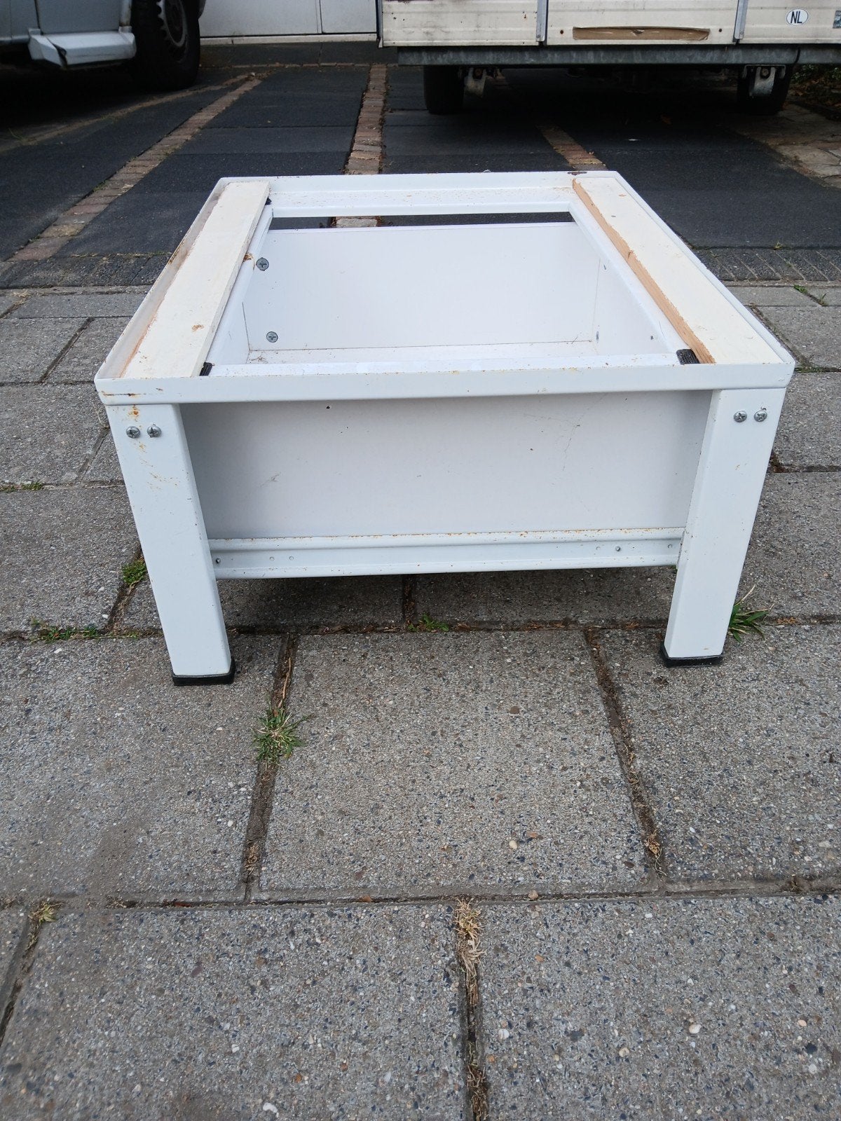 Schuifladekast stalen kast met houten lade 51,5x62x30, Witgoed en Apparatuur, Ophalen, Gebruikt