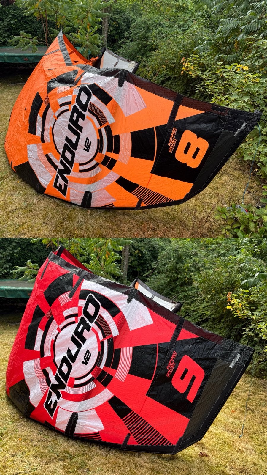 8m en 9m kite mét bar! KRISPYYYYY, Ophalen, 9 m², Geen board, Zo goed als nieuw