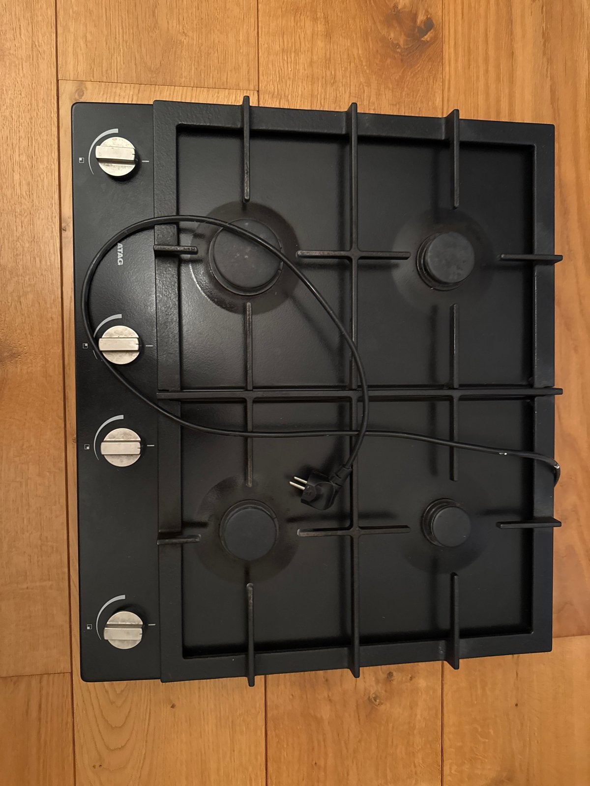 Atag Gaskookplaat 60 cm met automatische ontsteking, Witgoed en Apparatuur, Kookplaten, Ophalen, Gebruikt, 4 kookzones, Inbouw