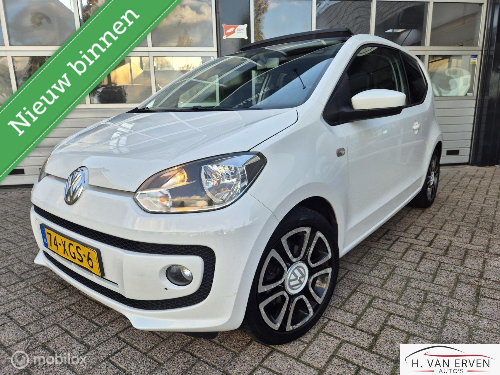 Volkswagen Up! 1.0 high up! SCHUIFKANTELDAK LEDER CRUISE NAP, Euro 5, Up!, 840 kg, 4 stoelen