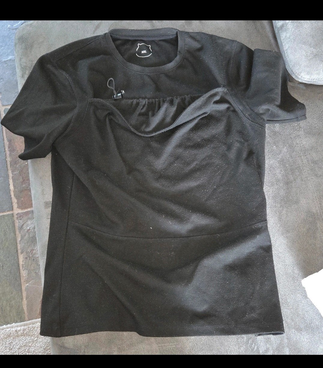 Womboo Buidelshirt voor mannen - Zwart, Zwart, Overige maten, Ophalen of Verzenden, Gedragen