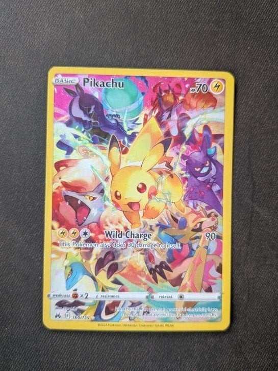 Pikachu Pokémon kaart 160/159 Scarlet & Violet, Ophalen of Verzenden, Zo goed als nieuw, Losse kaart, Foil