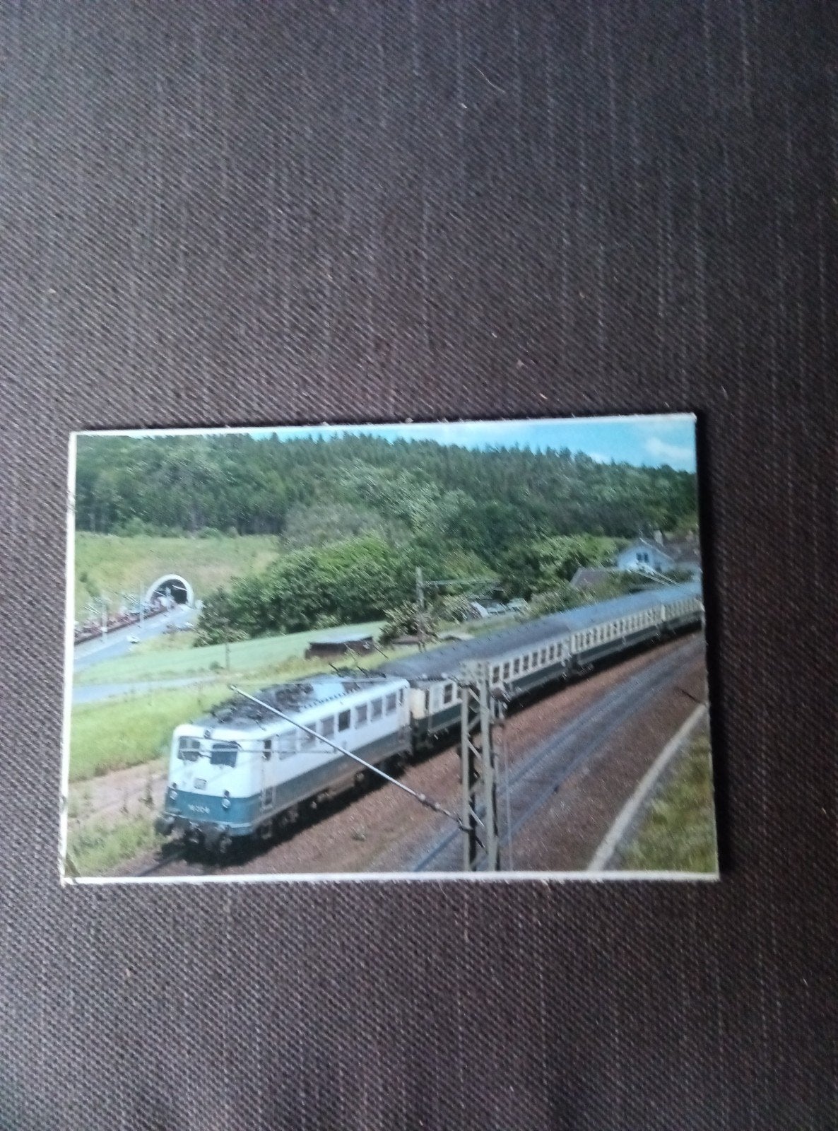 afbeelding Trein E.Loc K.M. Siemens 110 Serie 1960, Ophalen of Verzenden, Gebruikt, Trein, Kaart of Prent