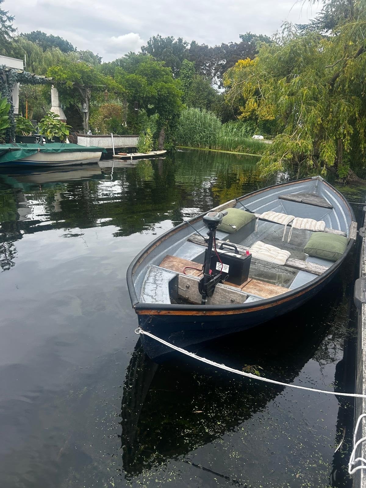 Stalen roeiboot met Yamaha elektromotor en accu, Watersport en Boten, Ophalen, Gebruikt, Staal, 5 m