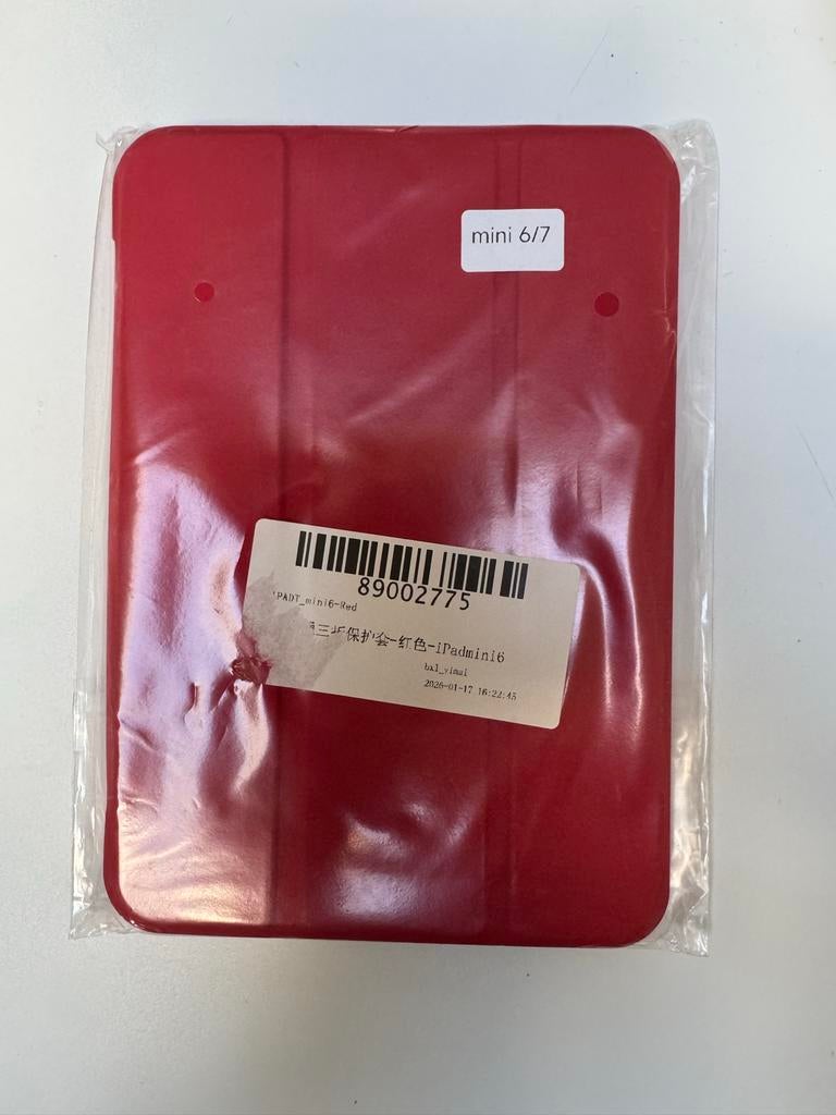 Rood hoesje voor iPad Mini 6/7 - Nieuw in verpakking, Ophalen of Verzenden, Nieuw, Hoesje of Tasje
